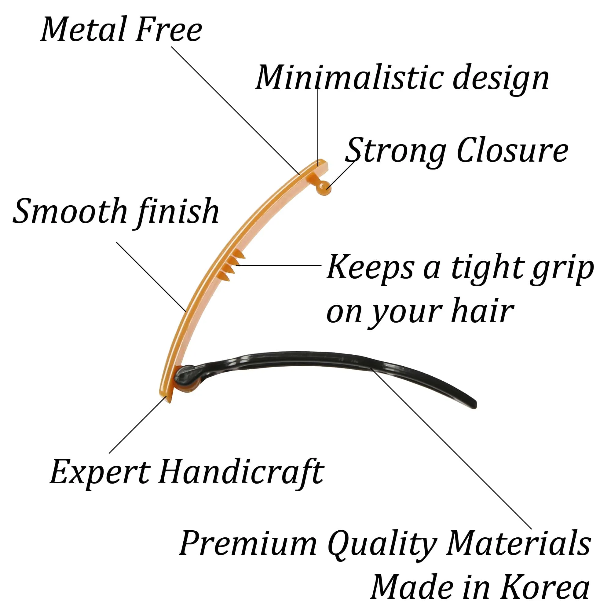 12 Pack SN1 Plastic Snap Hair Clips