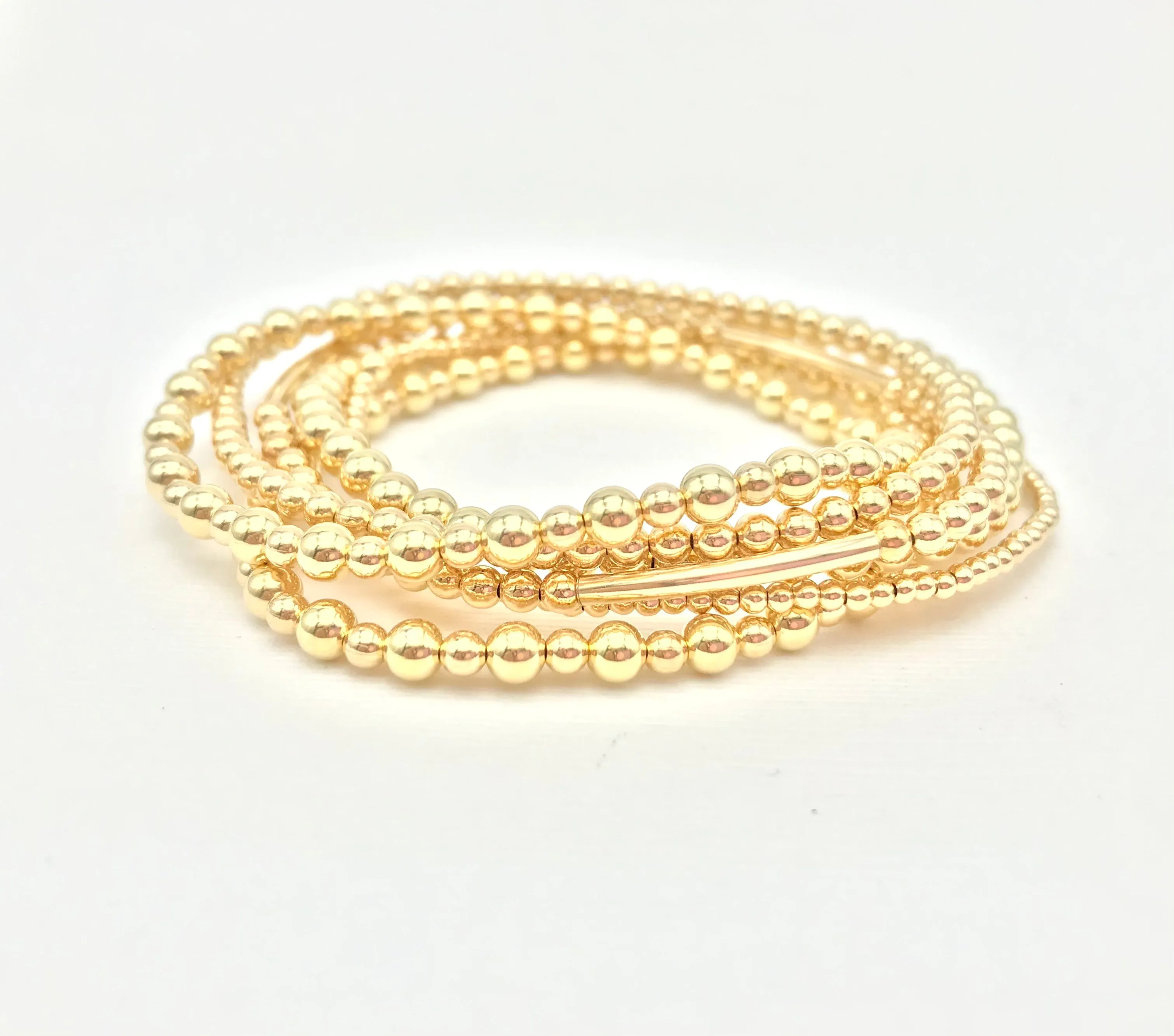 4 mm Gold Filled Ball Bracelet