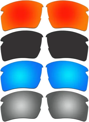 4 Pair Replacement Polarized Lenses for Oakley Flak 2.0 XL Sunglasses OO9188 Pack P7
