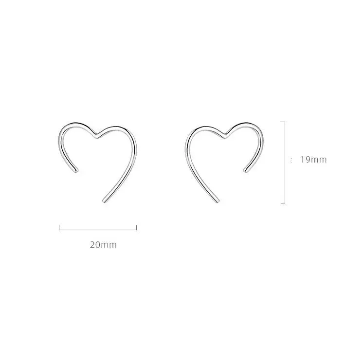 925 Sterling Silver Love Stud Earrings
