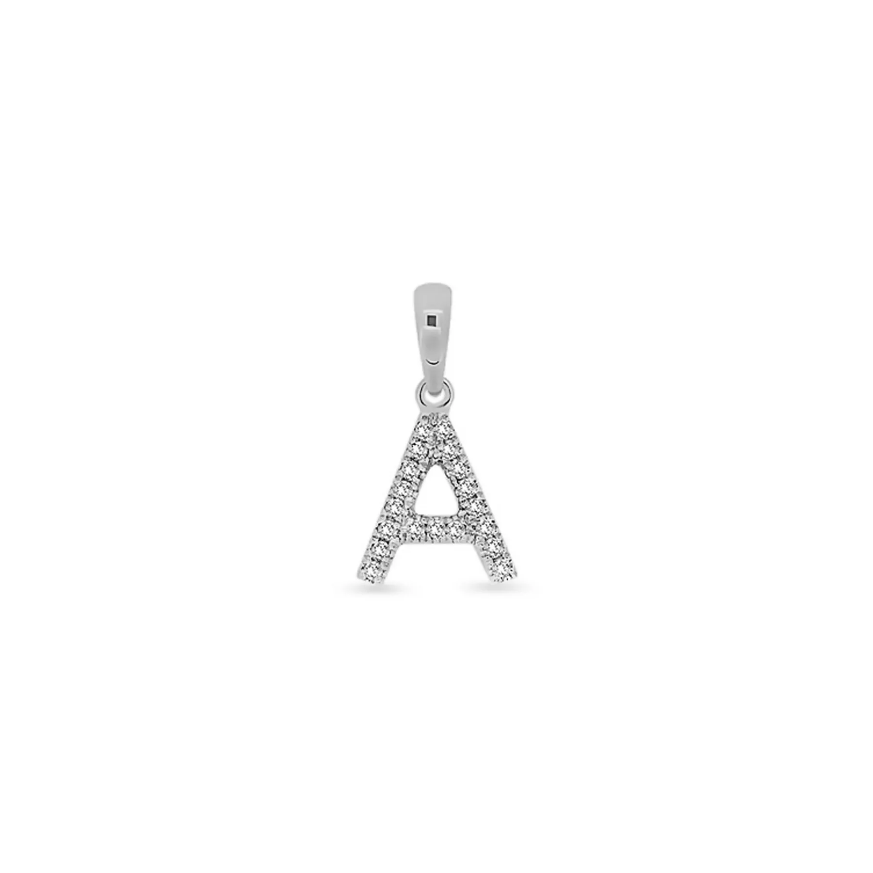 9K Gold Diamond 'A' Initial Pendant - DSSP-A