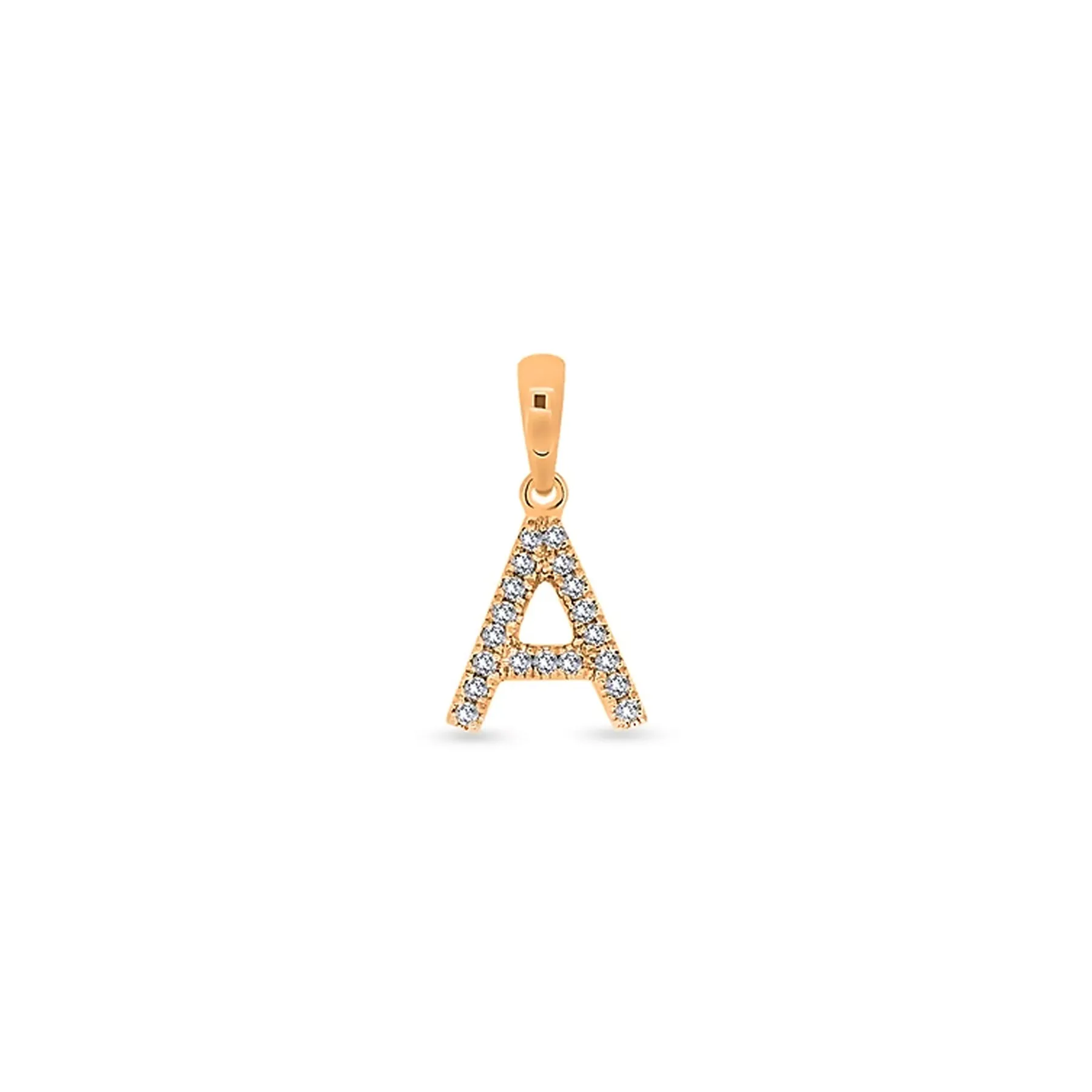 9K Gold Diamond 'A' Initial Pendant - DSSP-A