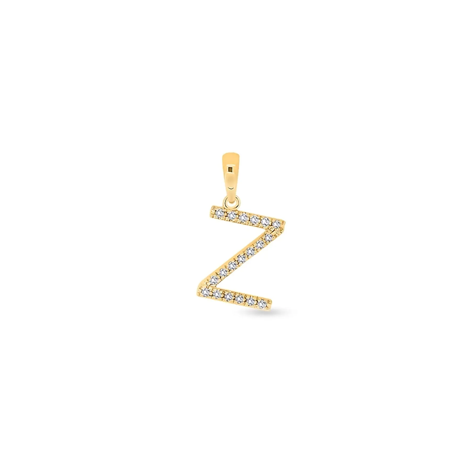 9K Gold Diamond 'Z' Initial Pendant - DSSP-Z