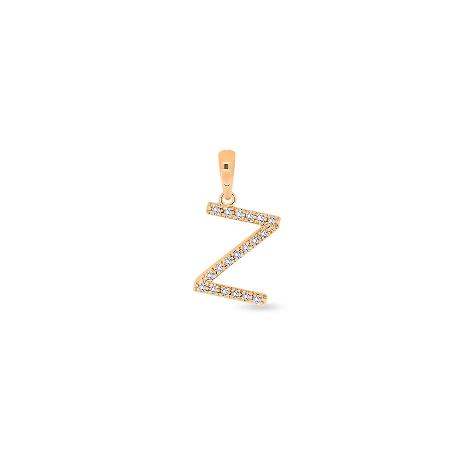 9K Gold Diamond 'Z' Initial Pendant - DSSP-Z