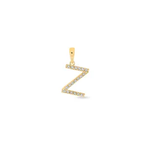 9K Gold Diamond 'Z' Initial Pendant - DSSP-Z