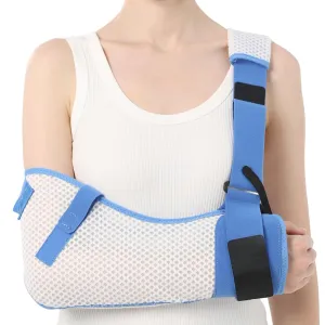 Arm Sling for Shoulder Injury with Waist Strap - Immobilizer Brace Support for Sleeping, Rotator Cuff Surgery (Mesh Version, Right, Small,25-30.5 inch)