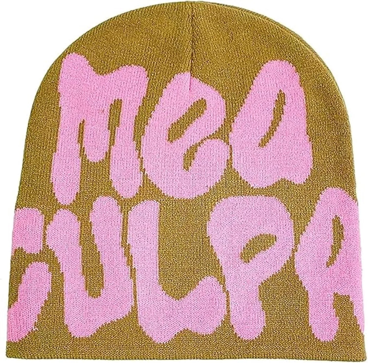 Beanie Y2k Hat MEA Culpa Graphic Beanies Design Winter Warm Hats Knit Skull Cap for Men Women