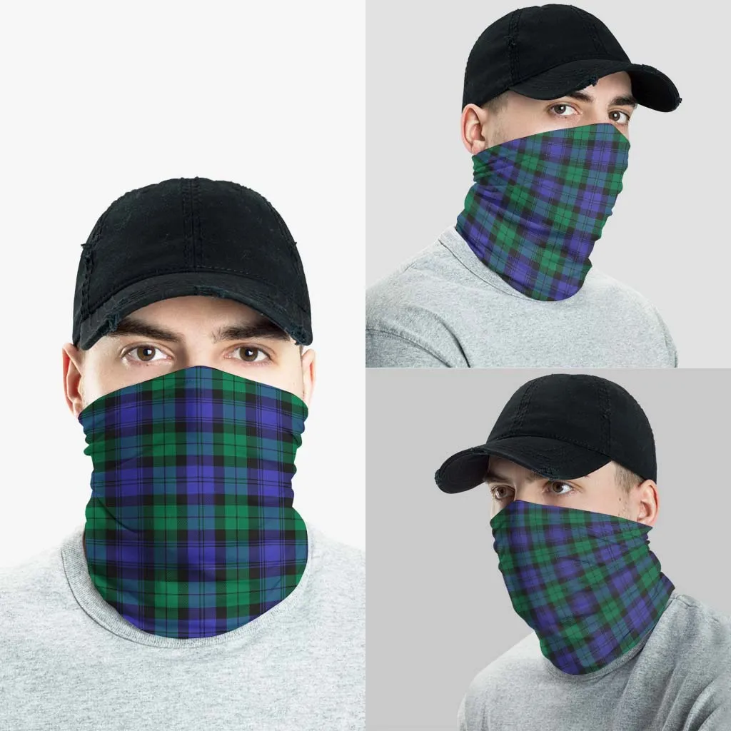 Black Watch Modern Tartan Neck Gaiters, Tartan Bandanas, Tartan Head Band