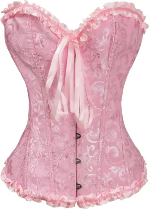 bslingerie Womens Waist Cincher Bustier Boned Corset