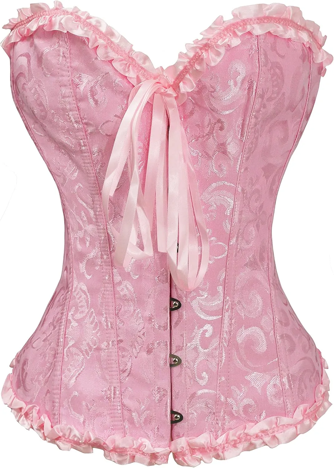 bslingerie Womens Waist Cincher Bustier Boned Corset