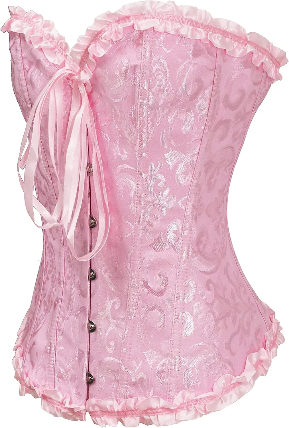 bslingerie Womens Waist Cincher Bustier Boned Corset