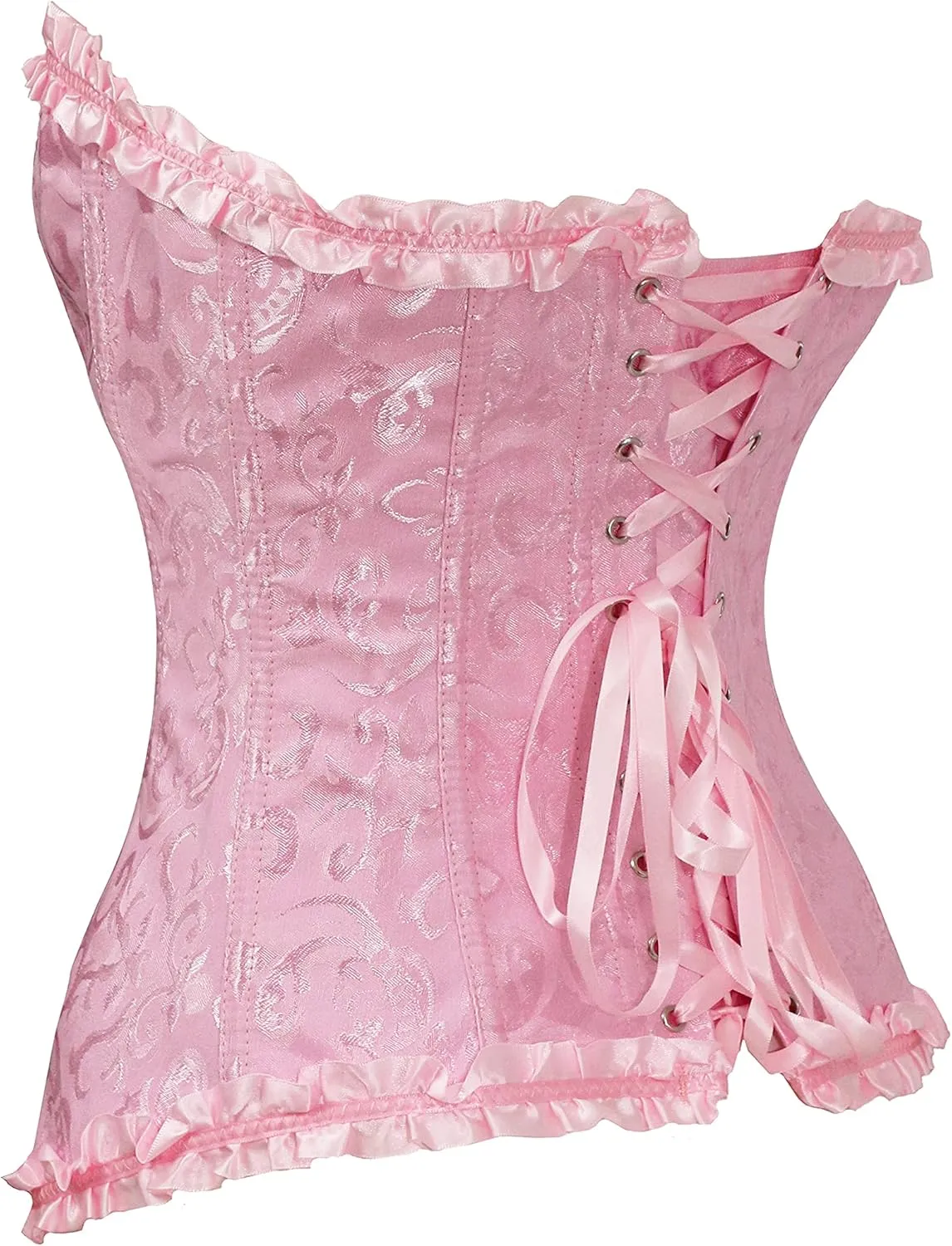 bslingerie Womens Waist Cincher Bustier Boned Corset