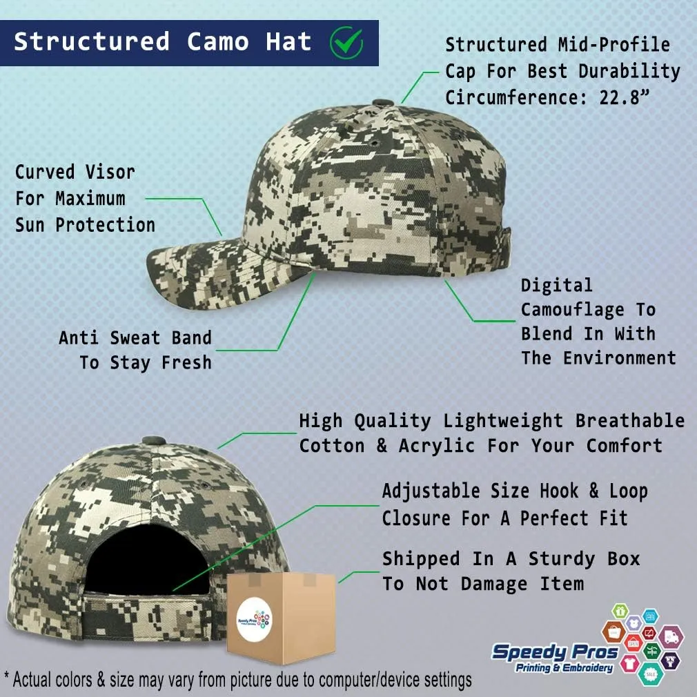 Camo Baseball Cap Custom Personalized Text Hunting Dad Hats for Men & Women