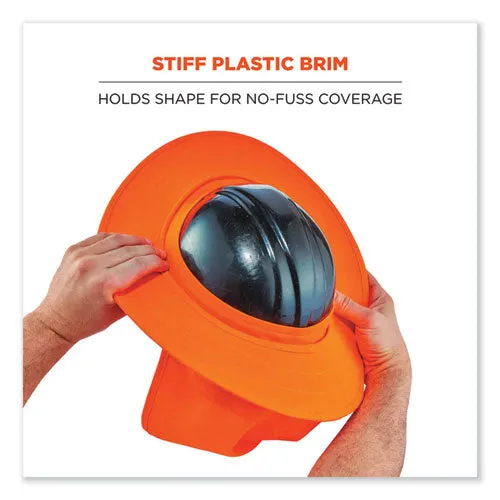 Chill-its 6660 Hard Hat Brim   Neck Shade, 19.5 X 9.75, Orange, Ships In 1-3 Business Days