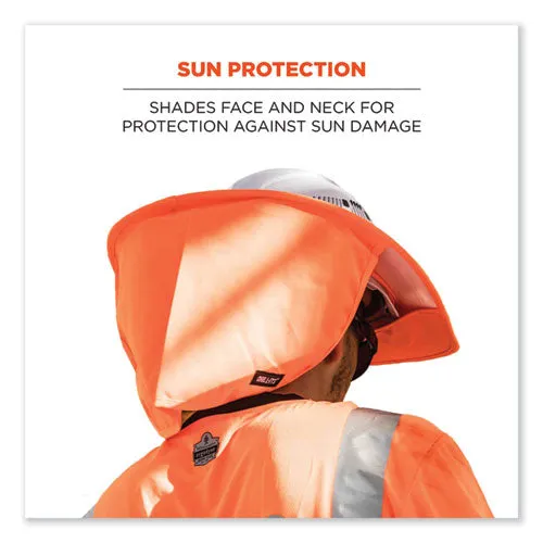 Chill-its 6660 Hard Hat Brim   Neck Shade, 19.5 X 9.75, Orange, Ships In 1-3 Business Days