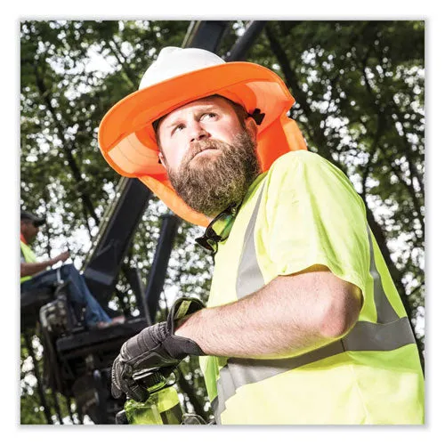 Chill-its 6660 Hard Hat Brim   Neck Shade, 19.5 X 9.75, Orange, Ships In 1-3 Business Days