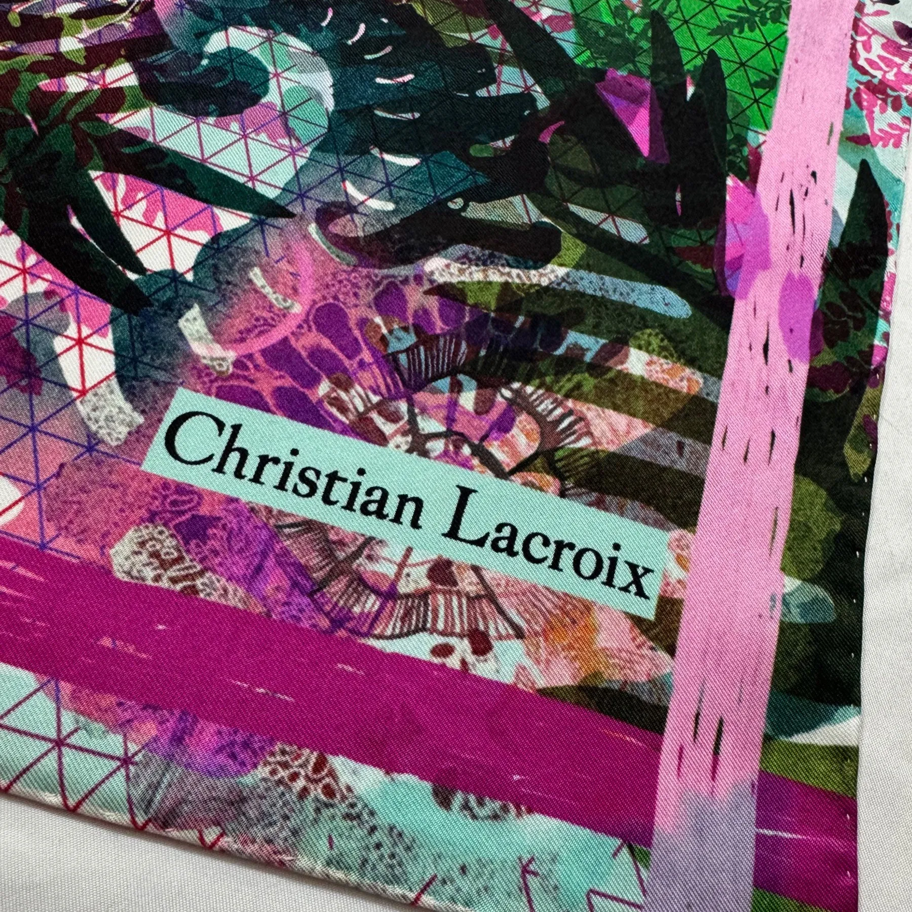 Christian Lacroix Scarf Butterflies - Square Twill Silk Foulard