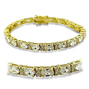 CJ415502 Wholesale Women's Brass Gold AAA Grade CZ Clear Bracelet