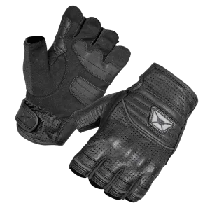 Cortech Men's Flip Off Armored Fingerless Leather Motorcycle Gloves