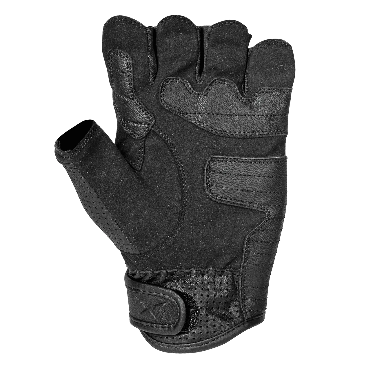 Cortech Men's Flip Off Armored Fingerless Leather Motorcycle Gloves