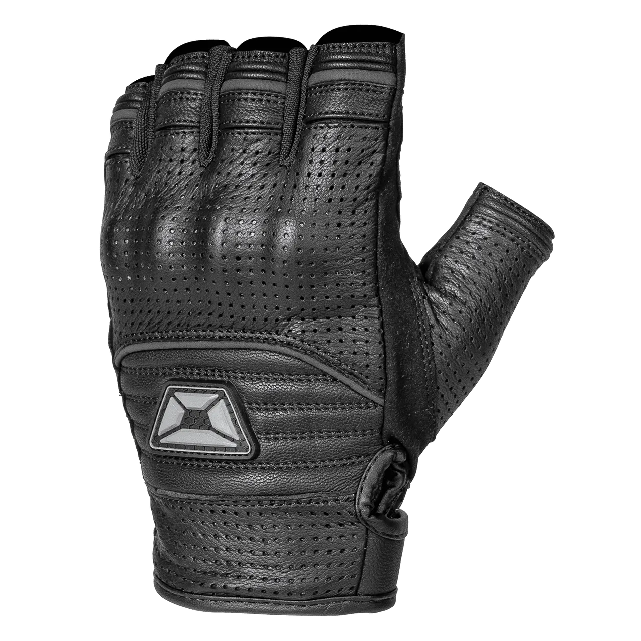 Cortech Men's Flip Off Armored Fingerless Leather Motorcycle Gloves