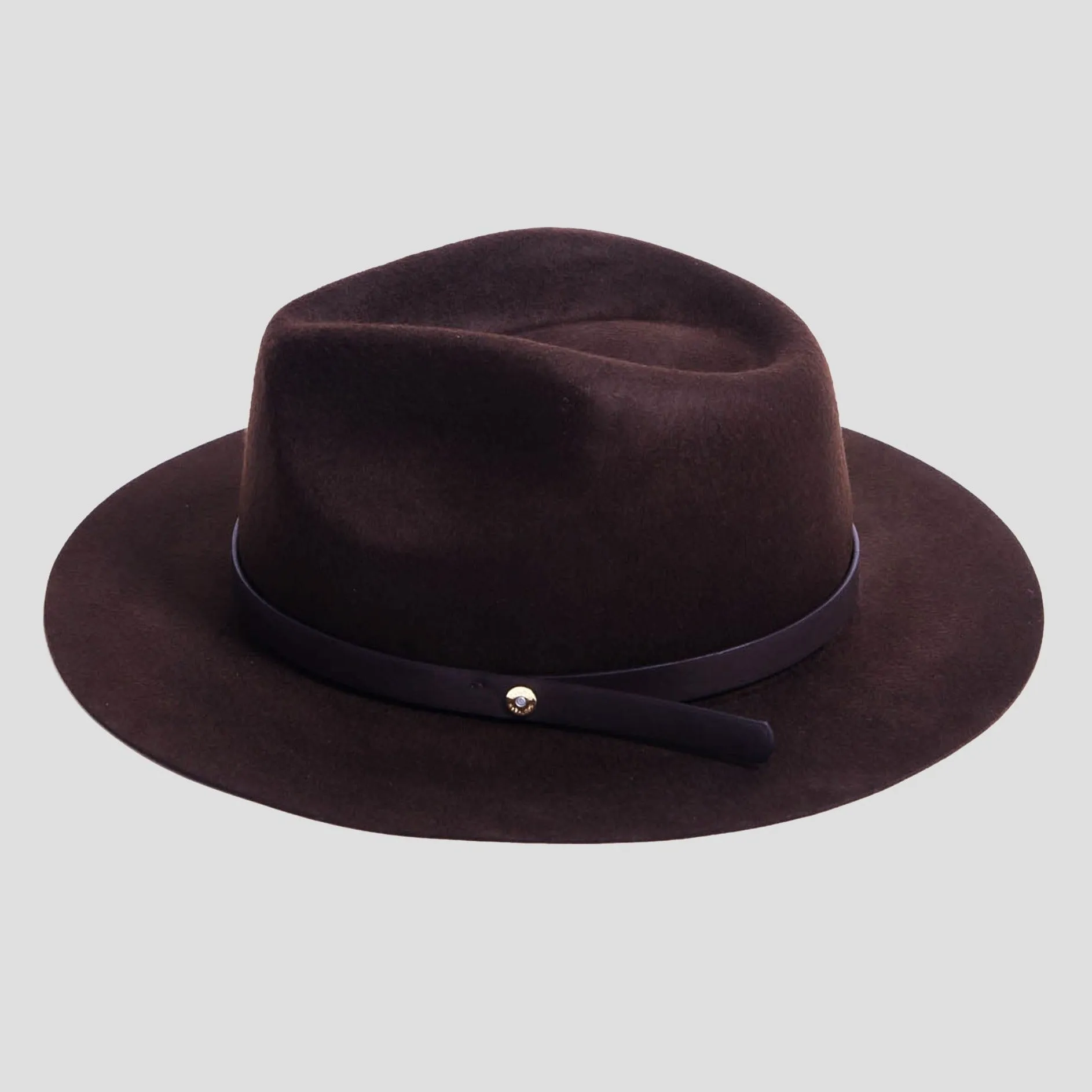 Dapper Men's Felt Fedora Hat – Brown