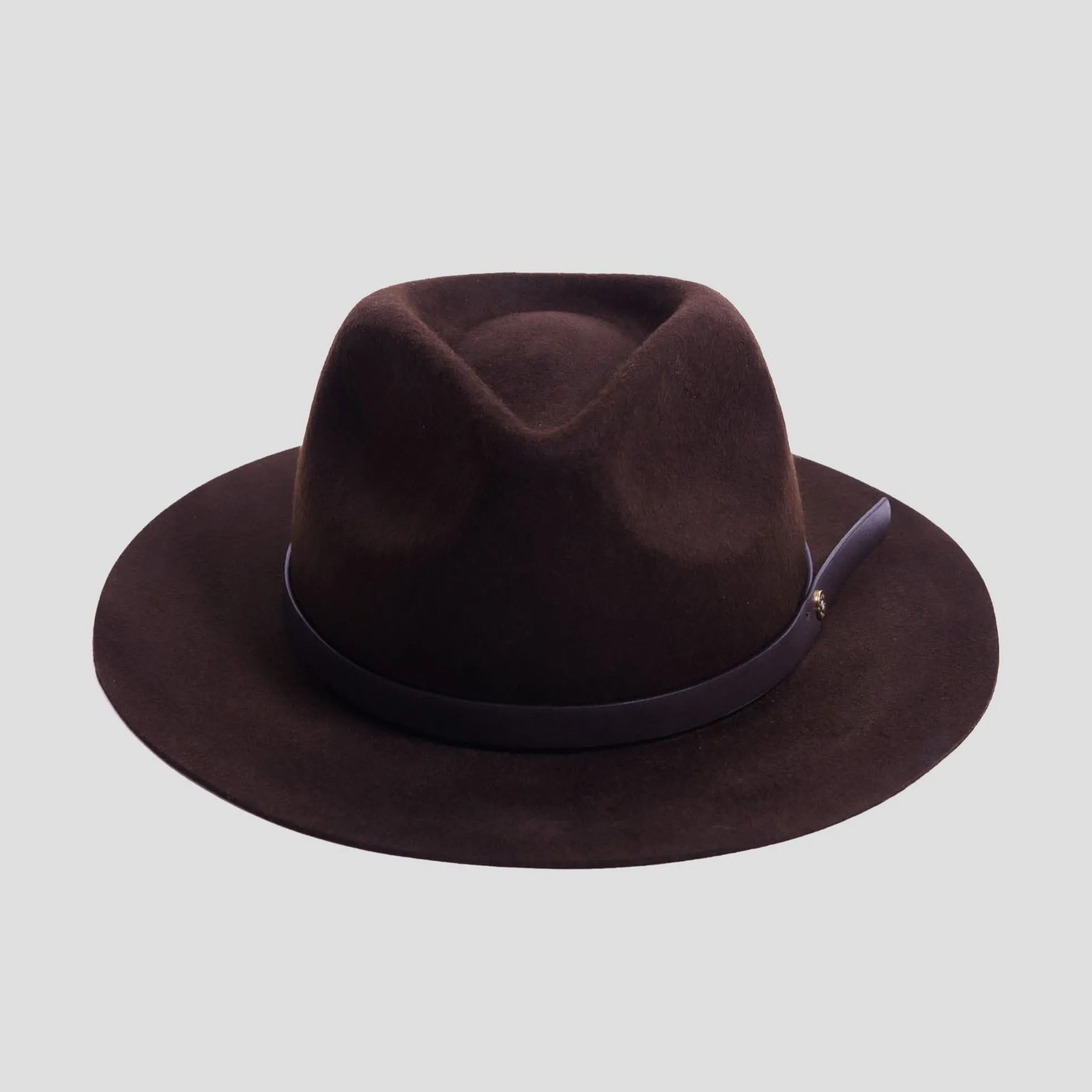 Dapper Men's Felt Fedora Hat – Brown