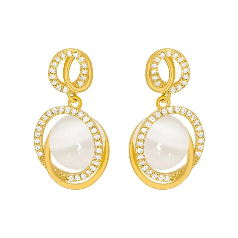 Delicate Rhinestone Stud Earrings For Women