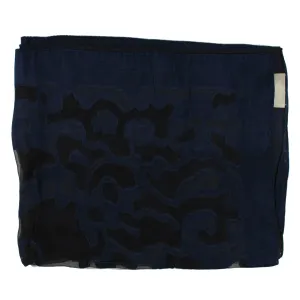 Elie Saab Scarf Dark Blue Design - Paneled/ Embellished Silk Shawl SALE