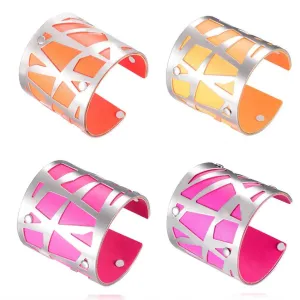 Fashion Cuff Bangles For Women Manchette jewellery Girl Gold Color with Colorful Bracelets New vintage jewelry