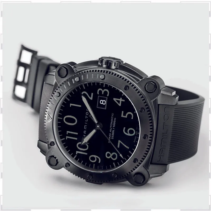 Hamilton H78585333 Khaki Navy Belowzero 1000m Automatic Black Men Watches