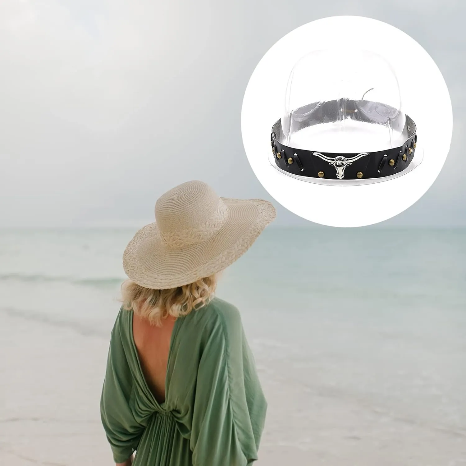 Hat Band for Womens Cowboy Hat, Replacement Hat Belts for Cowboy Fedora Hat Bands Leather Hat Bands