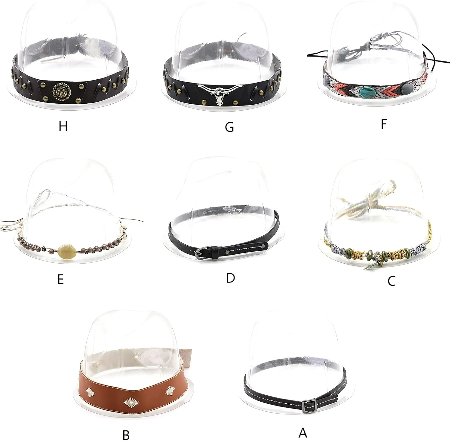 Hat Band for Womens Cowboy Hat, Replacement Hat Belts for Cowboy Fedora Hat Bands Leather Hat Bands