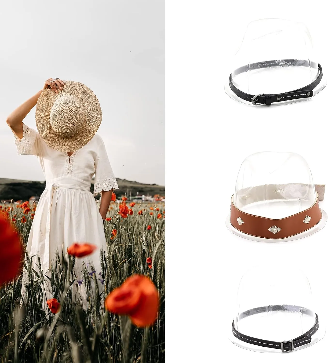 Hat Band for Womens Cowboy Hat, Replacement Hat Belts for Cowboy Fedora Hat Bands Leather Hat Bands