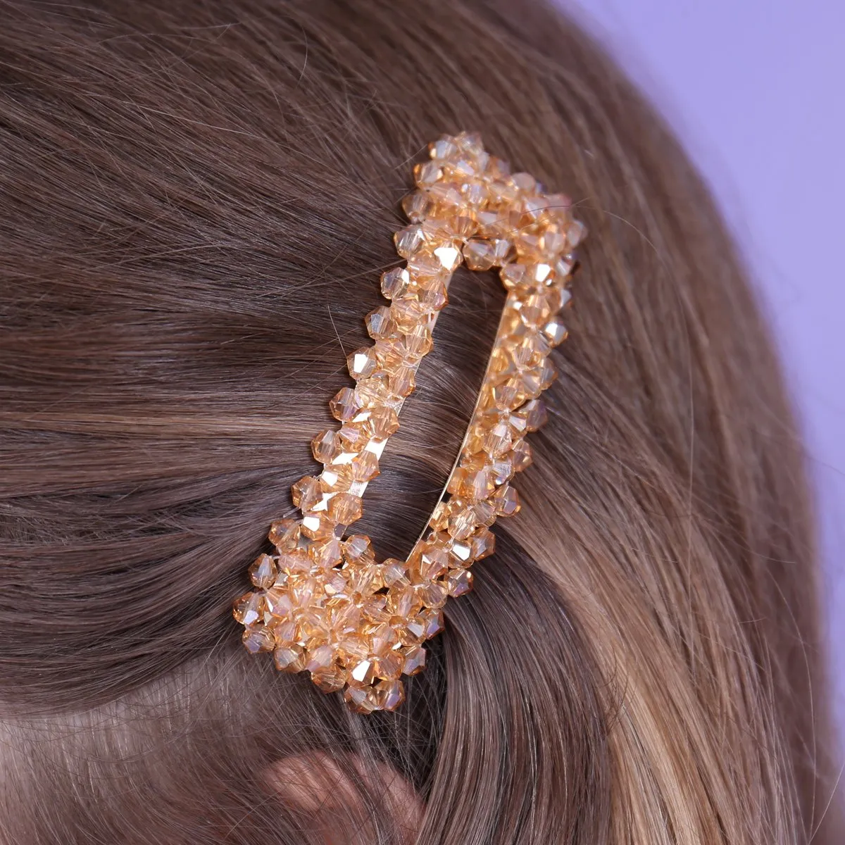 Hdh2623 - Glass Beads and Pearl Hair Pin Set