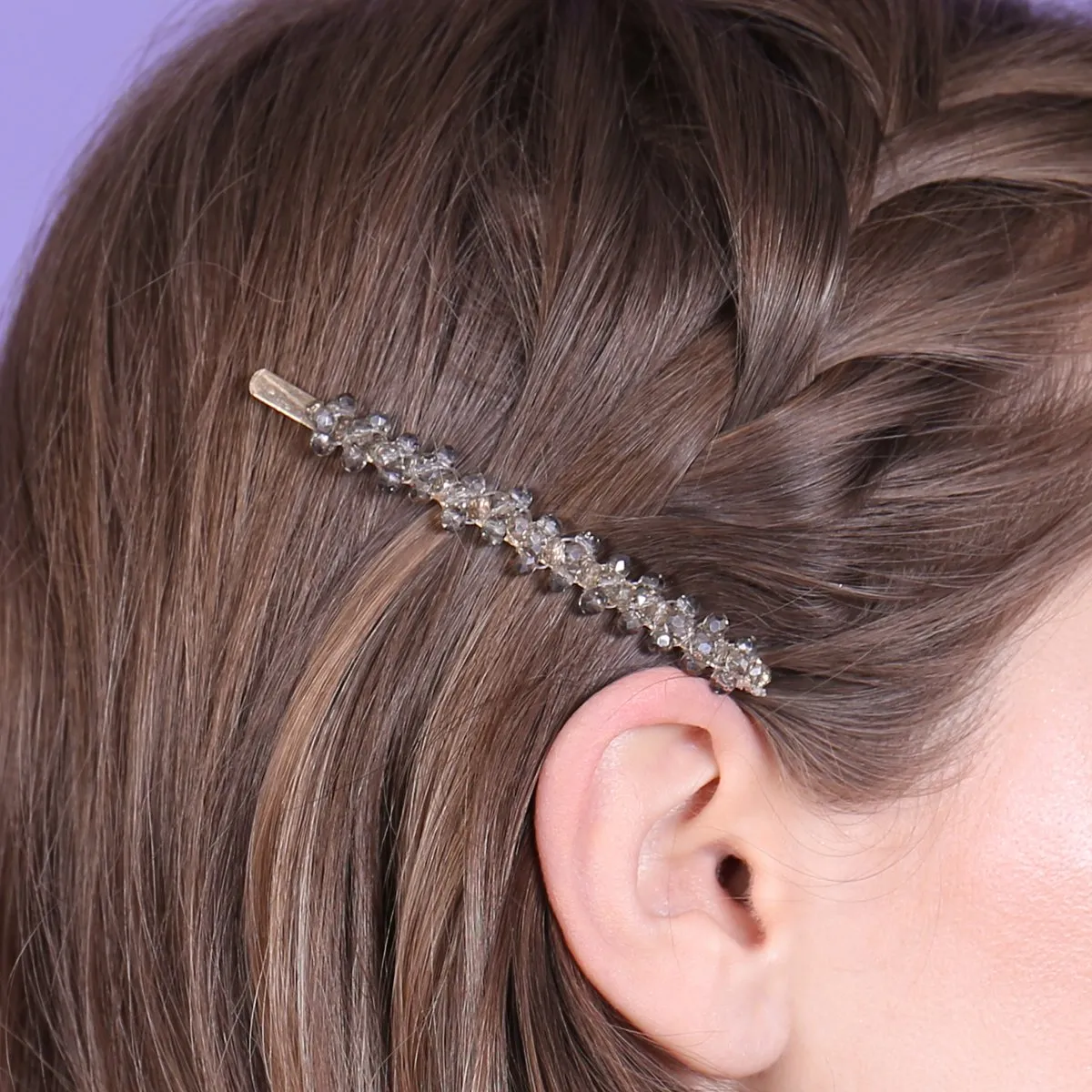 Hdh2623 - Glass Beads and Pearl Hair Pin Set