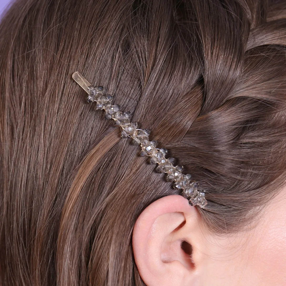 Hdh2623 - Glass Beads and Pearl Hair Pin Set