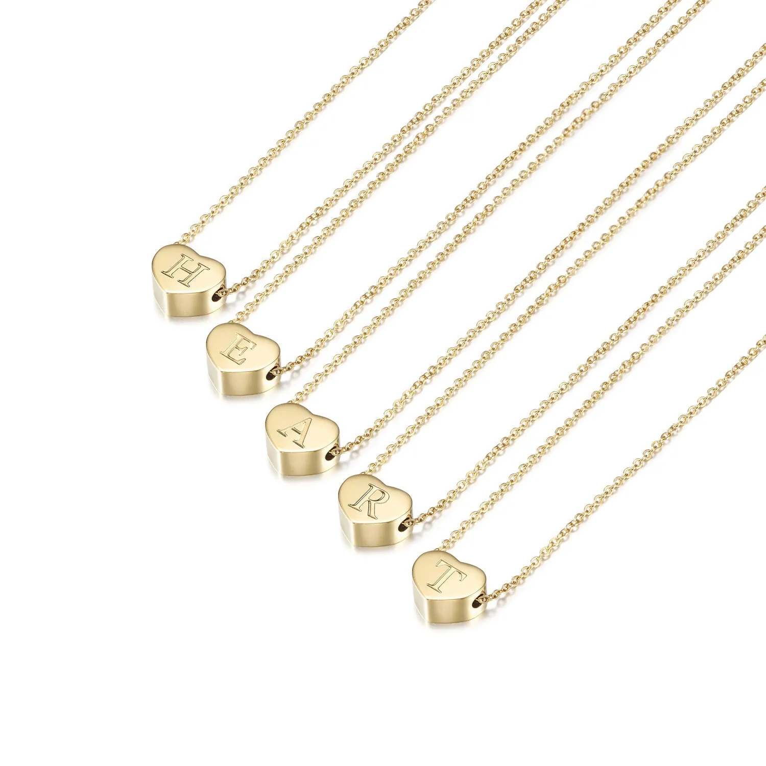 Heart Initial Necklace