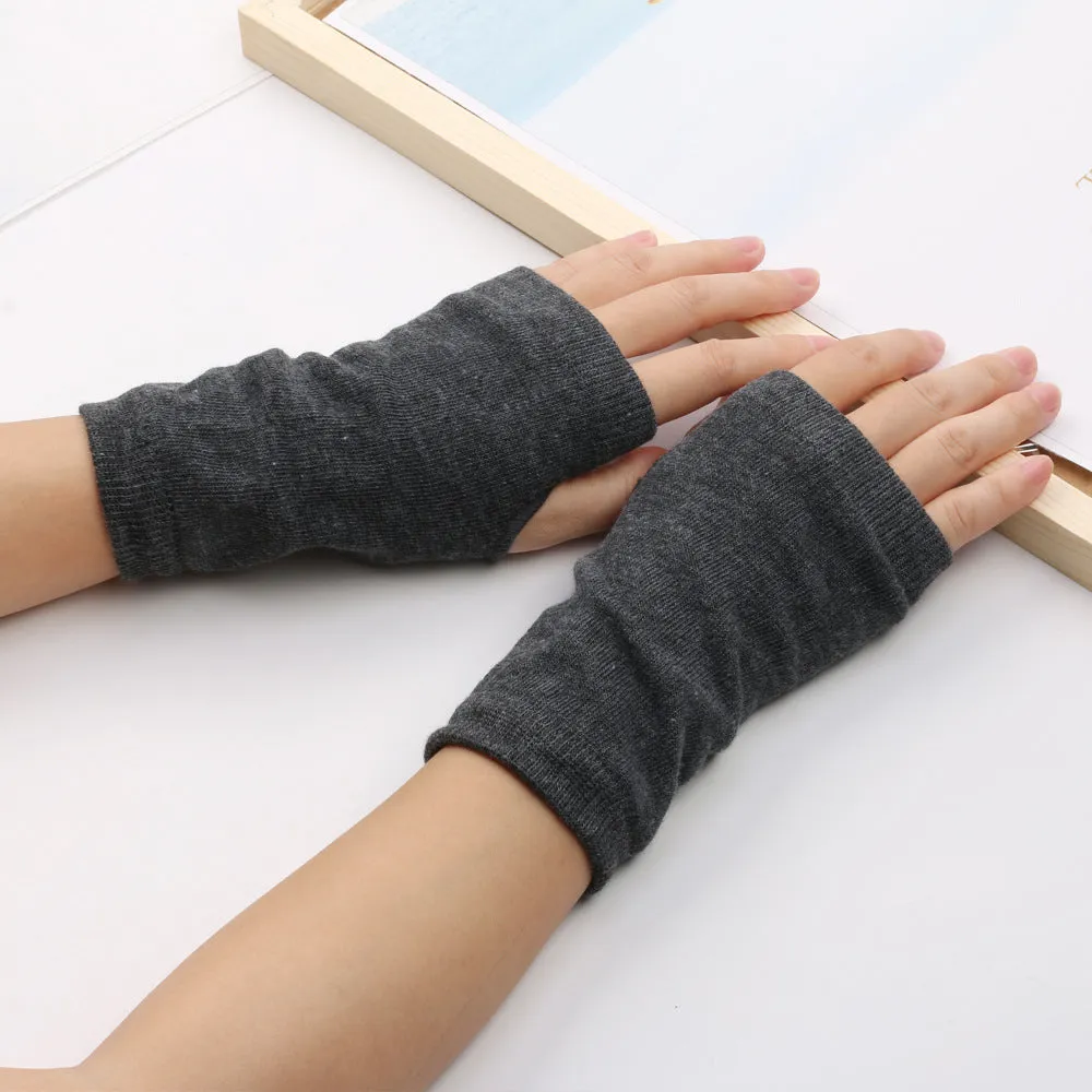 Knit Fingerless Winter Gloves for Sports