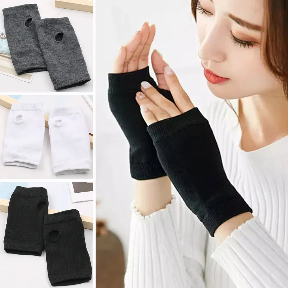 Knit Fingerless Winter Gloves for Sports