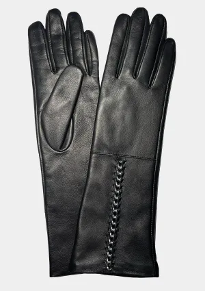LEATHER & CHAIN GAUNTLET GLOVE