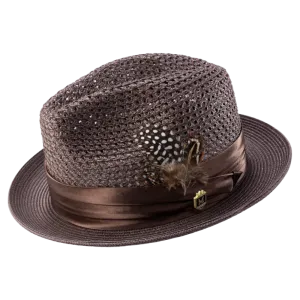 Montique Brown Men's Summer Straw Hats Style H-34