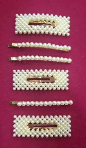 Pearl Hair Barrettes