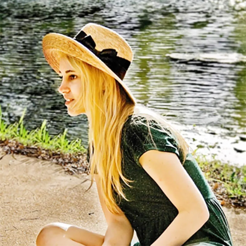 Pilar Burnt Palm Leaf Asymmetrical Up Brim Hat - Tula Hats