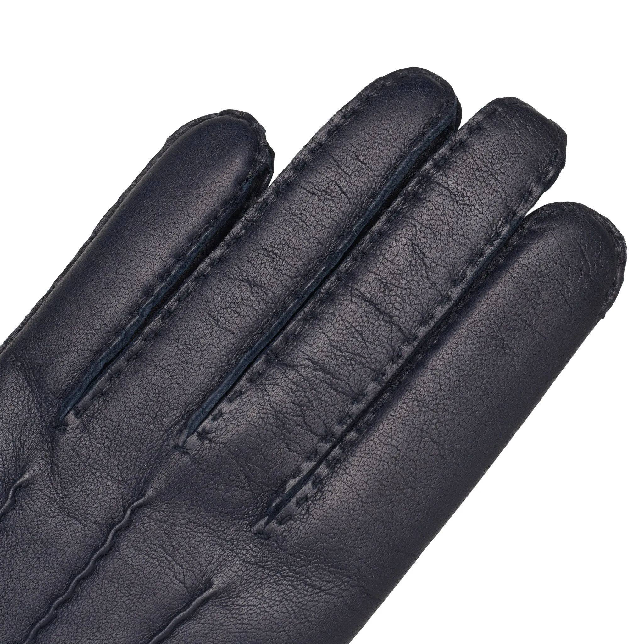 Portici Blue Navy Leather Gloves