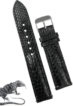 Quick Release Lizard Leather Watch Bands Men Handmade Replacement Wrist Watch Straps Vintage Extra Soft Exotic Leather Strap Gift for Him 18mm 19mm 20mm 21mm 22mm