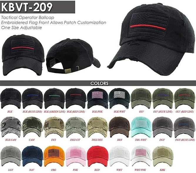ScarvesMe Unisex American Flag Washed Vintage Distressed Stitch Baseball Cap Hat