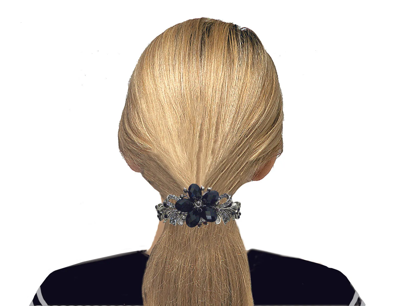 Set of 3 Bella Large Barrettes Thick Hair Hairclips U86012-0052-3