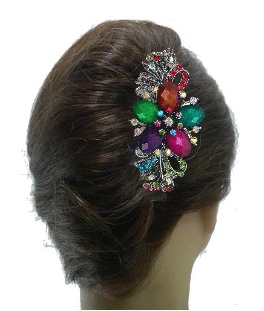 Set of 3 Bella Large Barrettes Thick Hair Hairclips U86012-0052-3