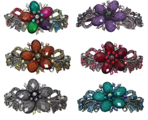 Set of 3 Bella Large Barrettes Thick Hair Hairclips U86012-0052-3
